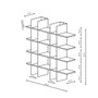 Hanah Home Estantería de Metal Dorado Shb-017-A